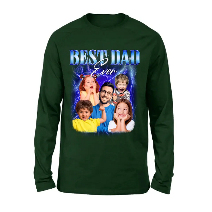 Personalized Dad Photo Shirt/Hoodie - Up to 5 Photos - Gift Idea For Father's Day - Best Dad Ever