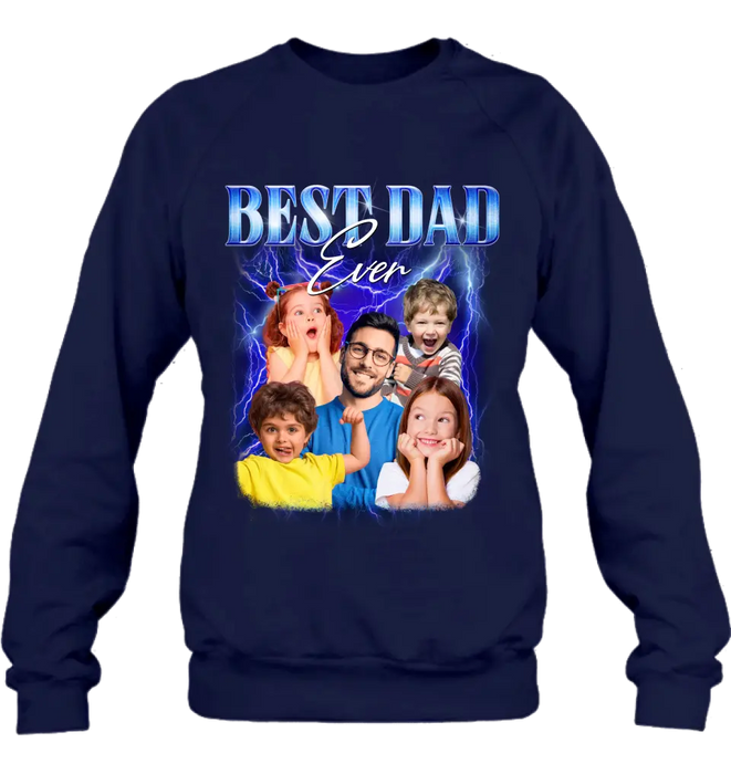 Personalized Dad Photo Shirt/Hoodie - Up to 5 Photos - Gift Idea For Father's Day - Best Dad Ever