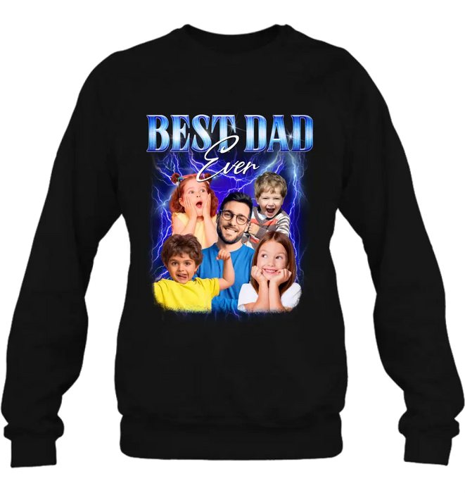 Personalized Dad Photo Shirt/Hoodie - Up to 5 Photos - Gift Idea For Father's Day - Best Dad Ever