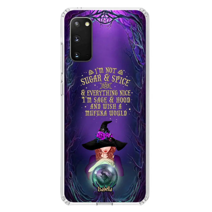 Custom Personalized Witch Phone Case - Gift Idea for Witch Lovers - I'm Not Sugar & Spice & Everything Nice - Case for iPhone/Samsung