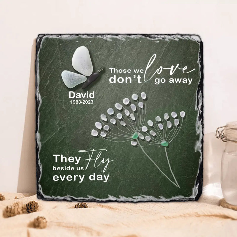 Personalized Memorial Butterfly Square Lithograph - Best Gift Idea - Always On My Mind Forever In My Heart