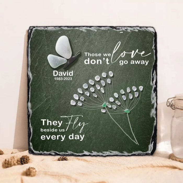 Personalized Memorial Butterfly Square Lithograph - Best Gift Idea - Always On My Mind Forever In My Heart