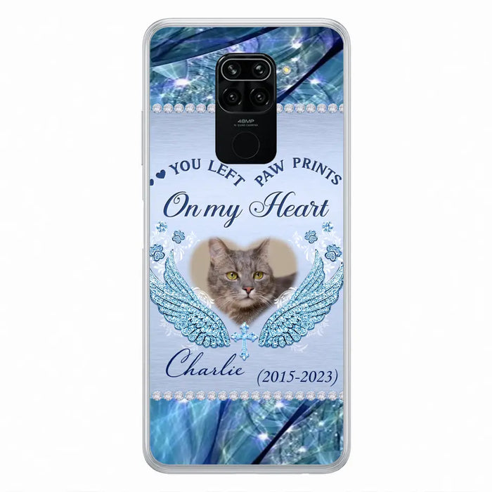 Custom Personalized Memorial Phone Case - Upload Photo - Memorial Gift Idea For Dog/ Cat Lover - You Left Paw Prints On My Heart Case for Xiaomi/ Huawei/ Oppo