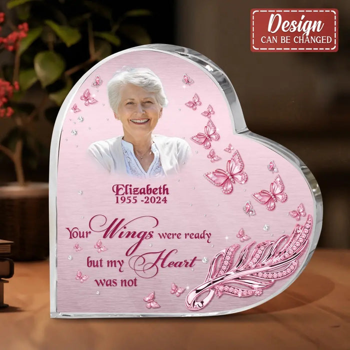 Personalized Memorial Crystal Heart - Upload Photo - Memorial Gift Idea for Mother's Day/Father's Day - Those We Love Don't Go Away