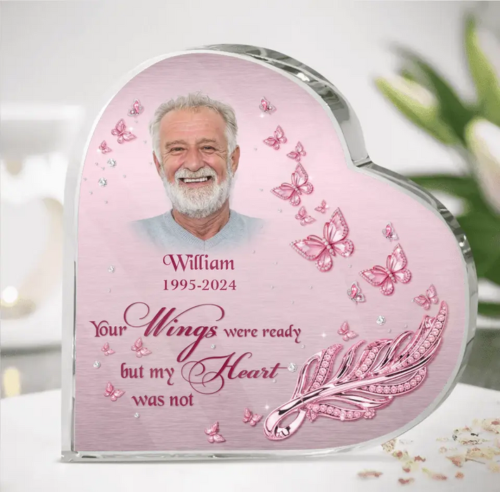 Personalized Memorial Crystal Heart - Upload Photo - Memorial Gift Idea for Mother's Day/Father's Day - Those We Love Don't Go Away