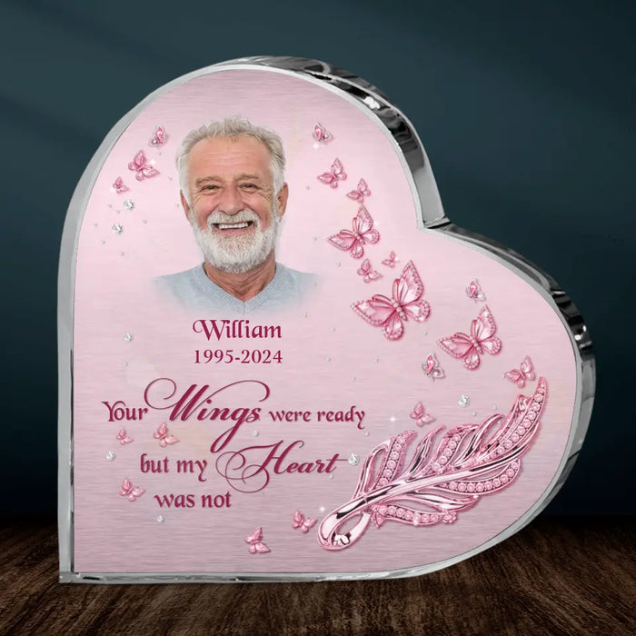 Personalized Memorial Crystal Heart - Upload Photo - Memorial Gift Idea for Mother's Day/Father's Day - Those We Love Don't Go Away