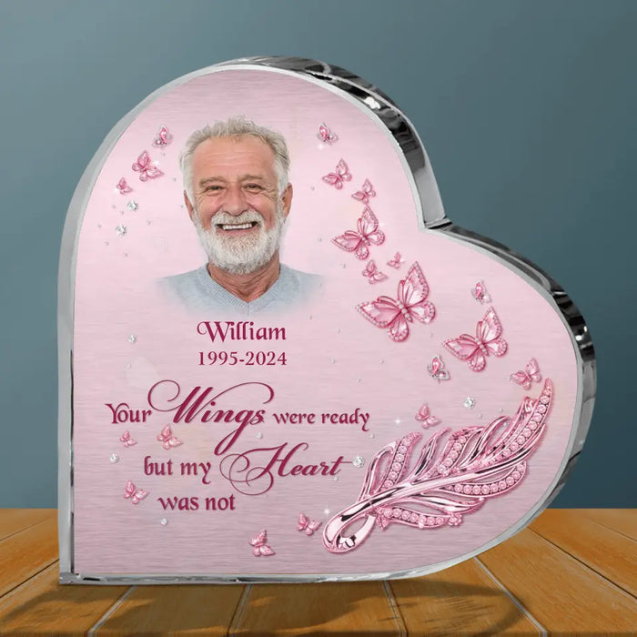 Personalized Memorial Crystal Heart - Upload Photo - Memorial Gift Idea for Mother's Day/Father's Day - Those We Love Don't Go Away
