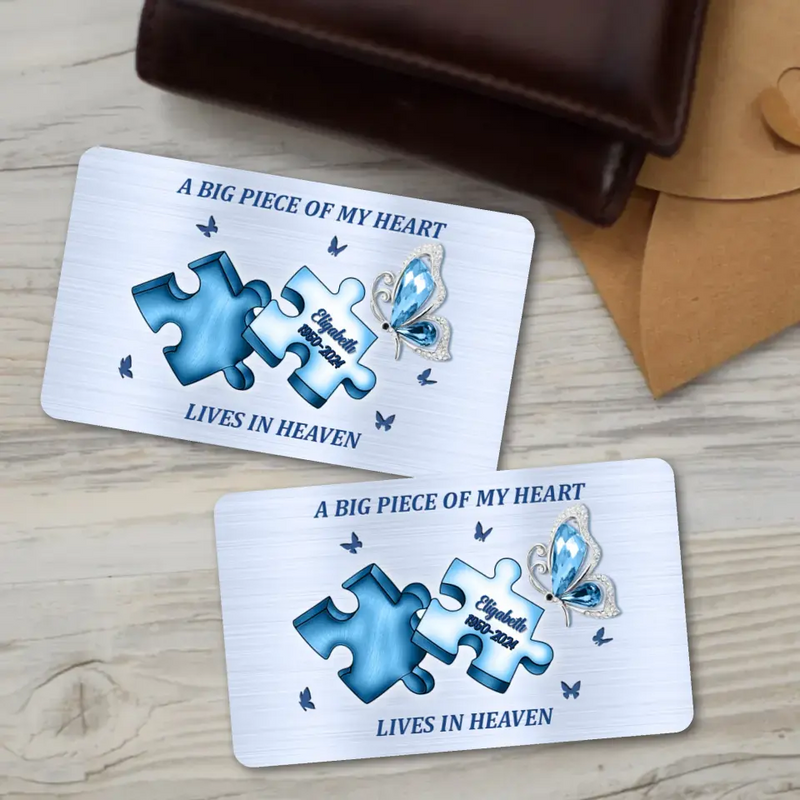 Personalized Memorial Wallet Card - Gift For Family Members - I Will Carry You With Me Until I See You Again