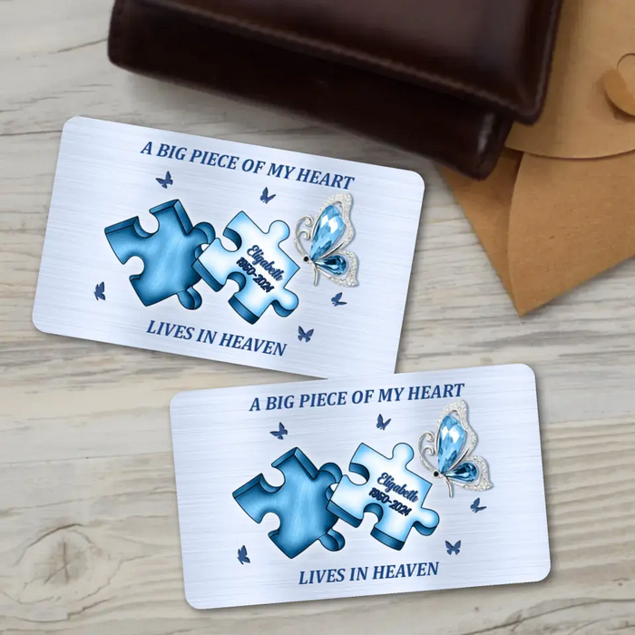 Personalized Memorial Wallet Card - Gift For Family Members - I Will Carry You With Me Until I See You Again