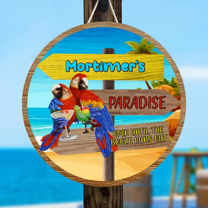 Personalized Tiki Wooden Sign - Funny Gift Idea For Couple