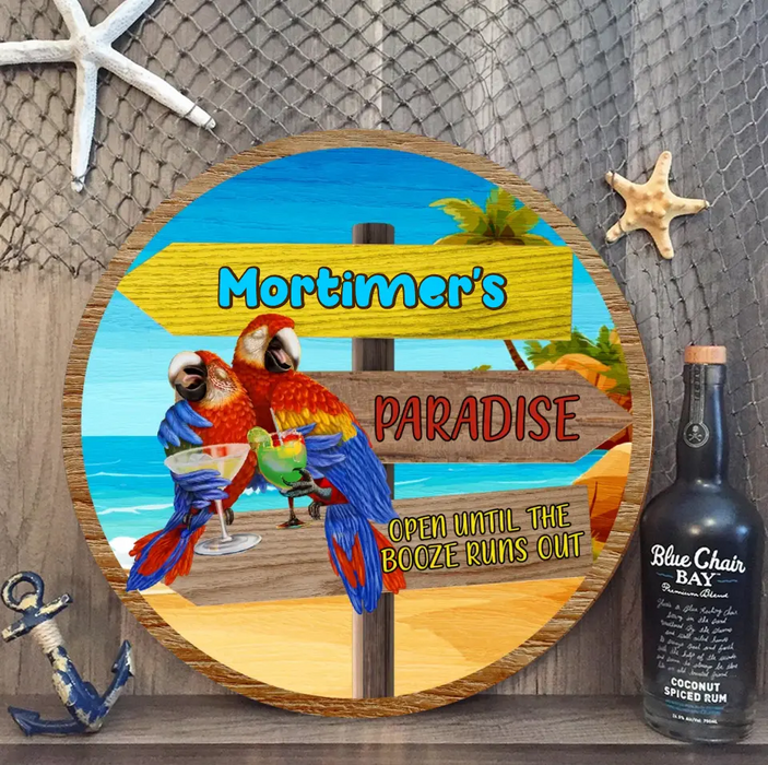 Personalized Tiki Wooden Sign - Funny Gift Idea For Couple