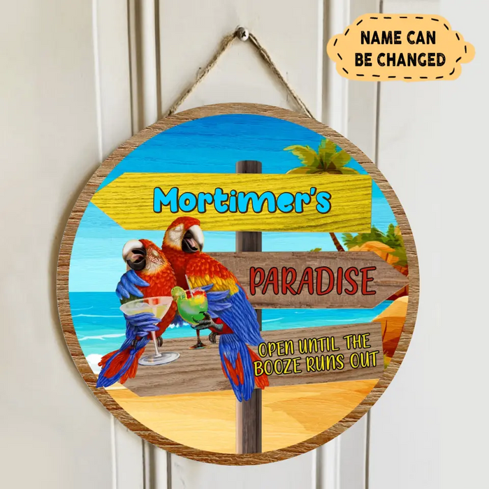 Personalized Tiki Wooden Sign - Funny Gift Idea For Couple