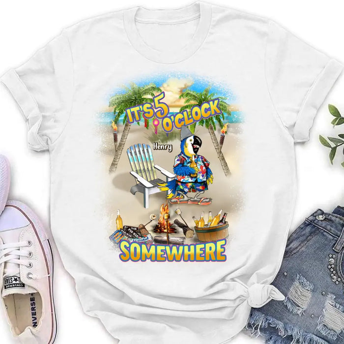 Personalized Summer Shirt/Hoodie - Up to 5 Names - Gitt Idea For Summer/Friends/Family - It's 5 O'clock Somewhere