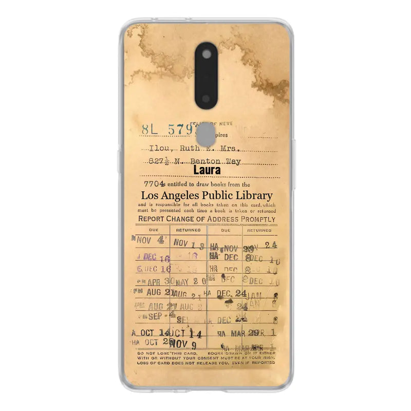 Custom Personalized Library Card Vintage Phone Case - Gift Idea For Reading Lover - Case For Xiaomi/ Oppo/ Huawei