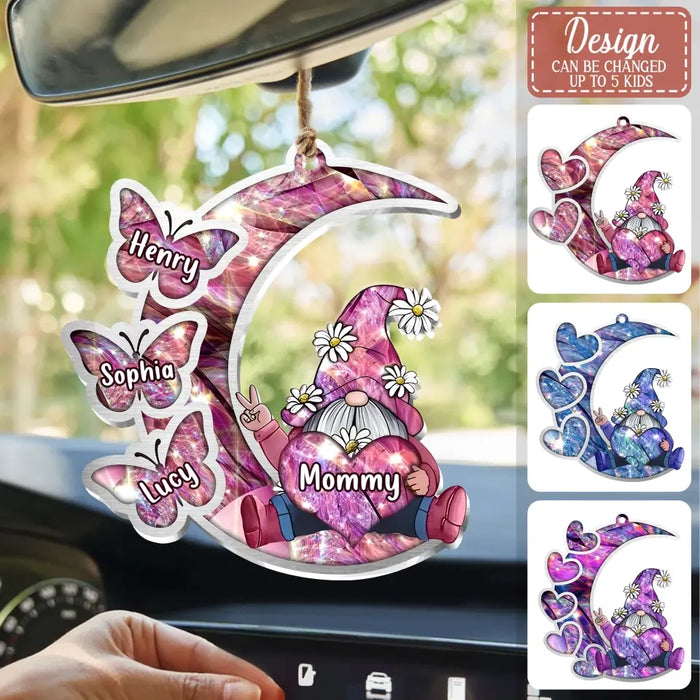 Personalized Sparkling Grandma Nana With Sweet Butterfly Kids Acrylic  Car Ornament - Gift Idea To Grandma/Mother - Up to 5 Kids