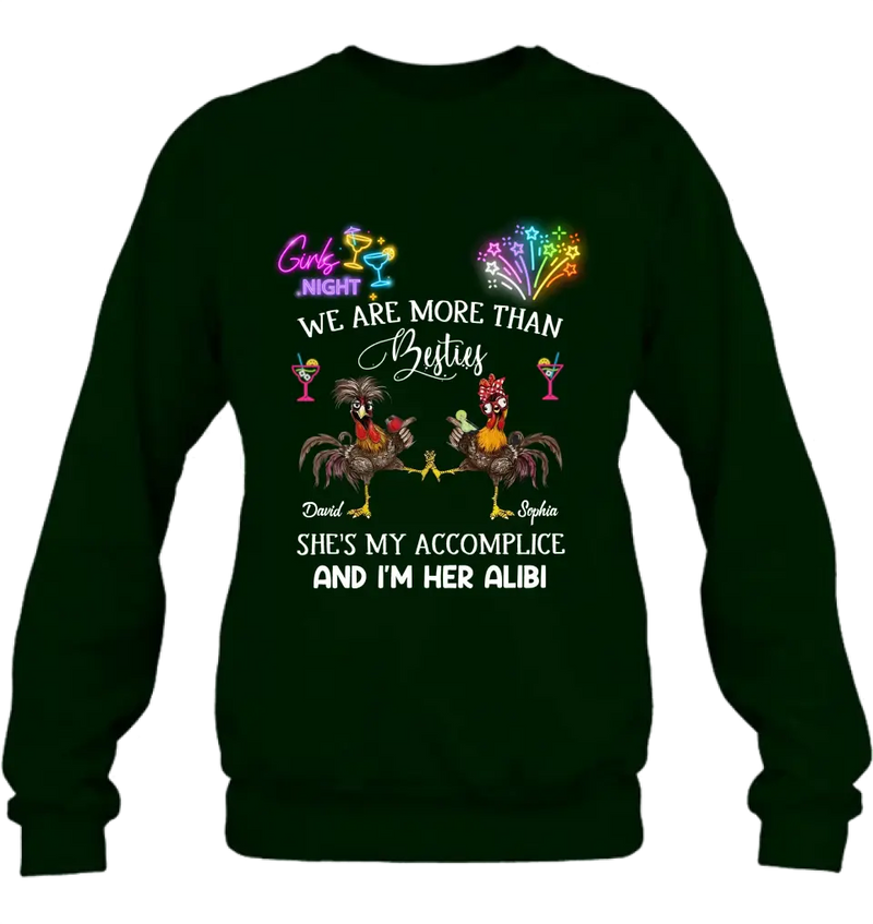 Personalized Friends T-Shirt/Long Sleeve/Sweatshirt/Hoodie - Gift Idea For Friends/Sisters/Besties - Girls Night We Are More Than Besties