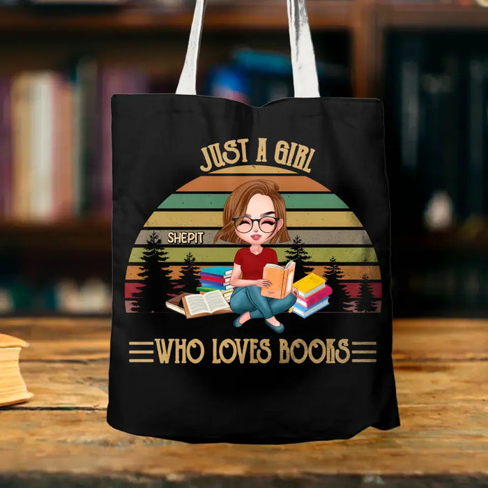 Personalized Retro Sun Reading Canvas Bag - Gift Idea For Book Lover - Life Is Better With Books