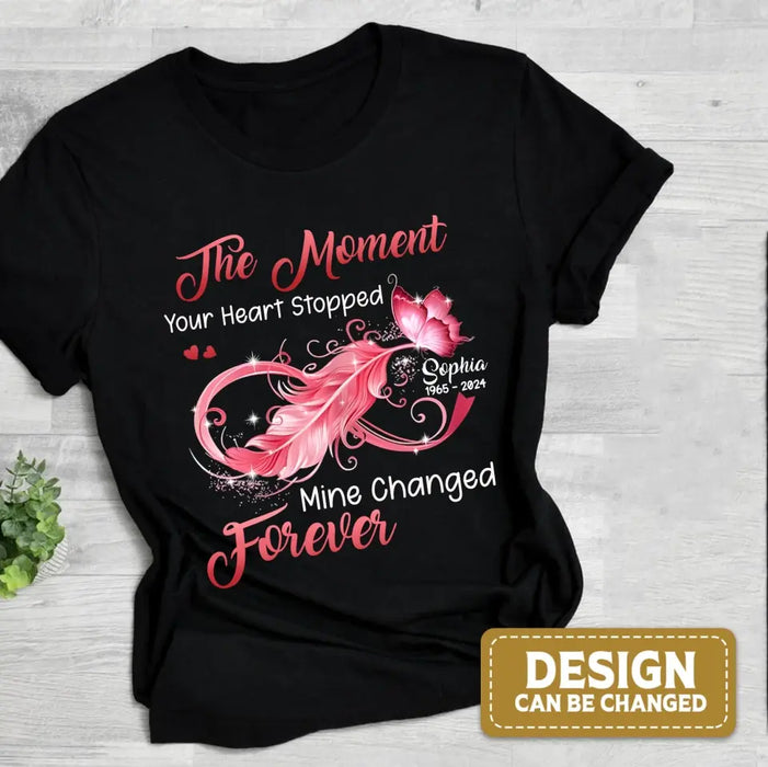 Personalized Memorial Butterfly Infinity Black Shirt/Hoodie - Memorial Gift Idea For Family Member - I Will Carry You With Me Until I See You Again