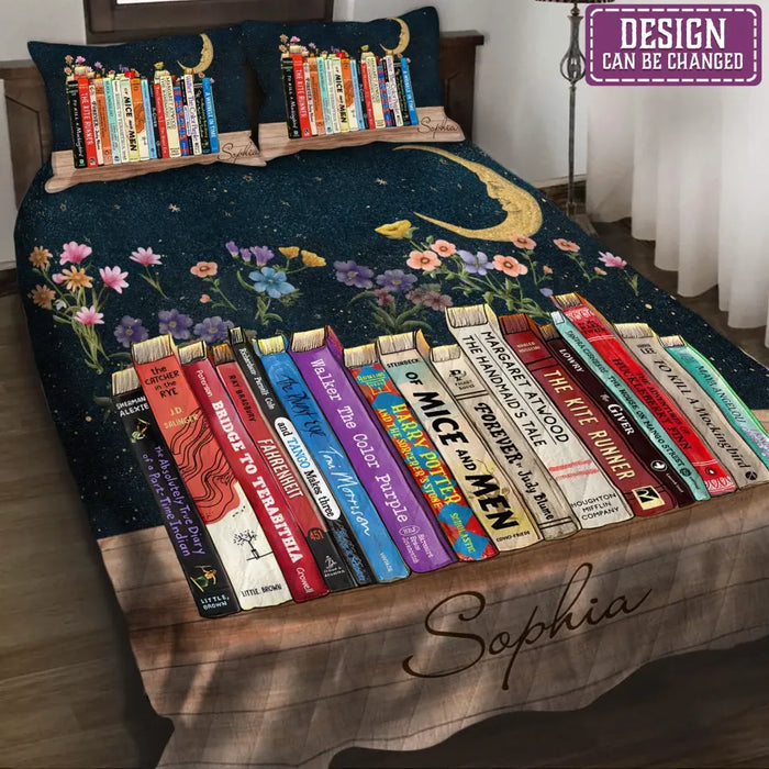 Personalized Reading Book Quilt Bed Sets - Gift Idea For Books Lover