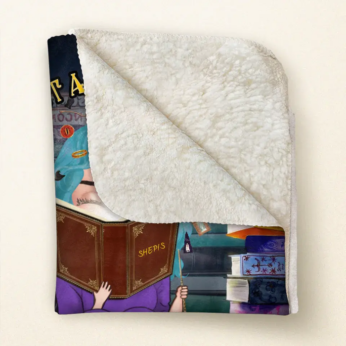 Personalized Reading Book Fleece Throw Blanket & Quilt - Gift Idea For Books Lover - Just A Girl In Her Fantasy Era