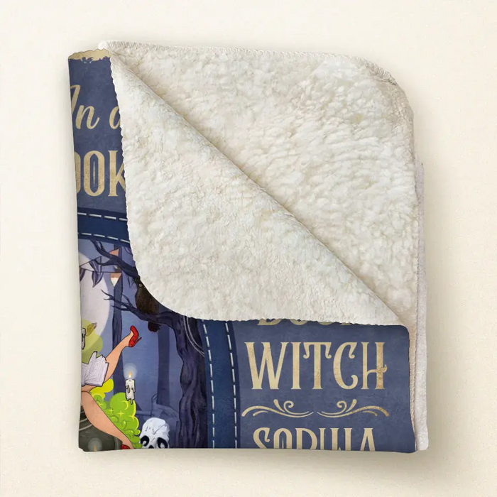 Personalized Book Witch Quilt/Fleece Throw Blanket - Gift Idea For Books Lover - In A World Of Book Worms Be A Book Witch