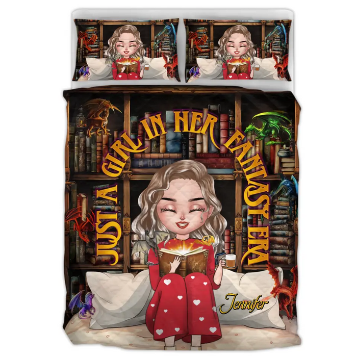 Personalized Fantasy Reading Book Quilt Bed Sets - Gift Idea For Book Lover - Just A Girl In Her Fantasy Era