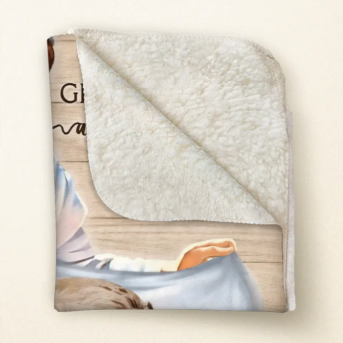 Personalized Give It To God And Go To Sleep Quilt/Fleece Throw Blanket - Gift For Christian, Bedroom Decor, Religious Home Decor