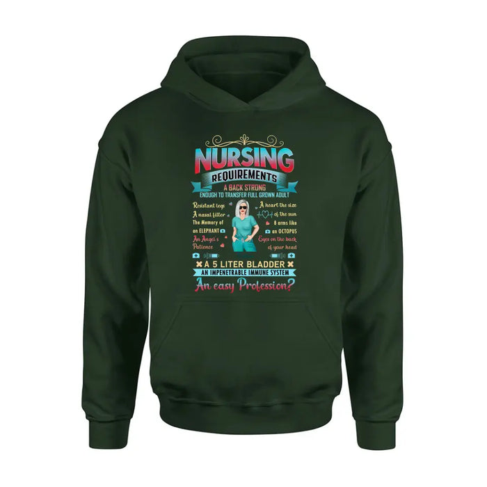 Personalized Nurse T-shirt/Long Sleeve/Sweatshirt/Hoodie - Nurse/Birthday Gift Idea - Nursing Requirements