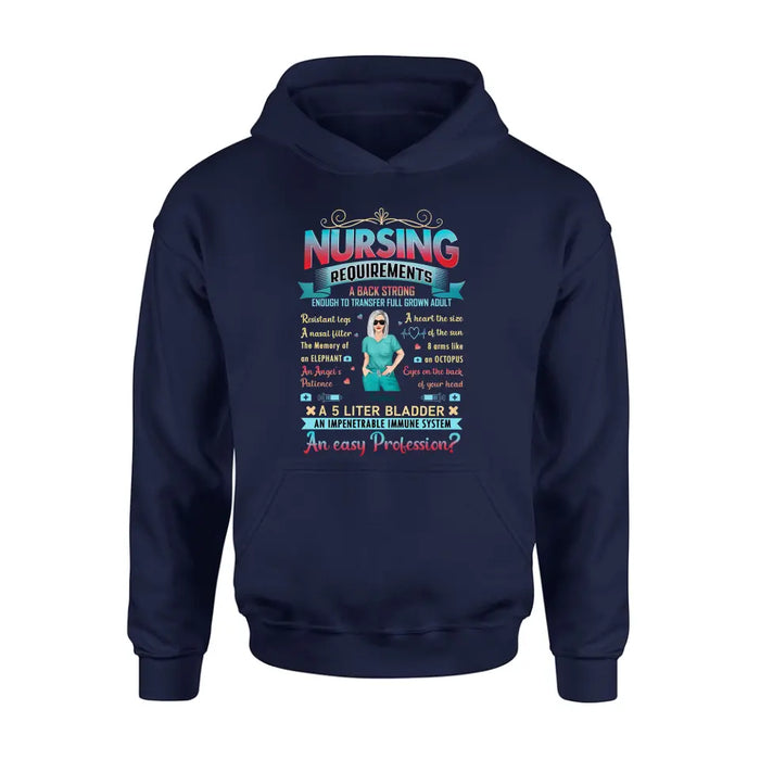 Personalized Nurse T-shirt/Long Sleeve/Sweatshirt/Hoodie - Nurse/Birthday Gift Idea - Nursing Requirements