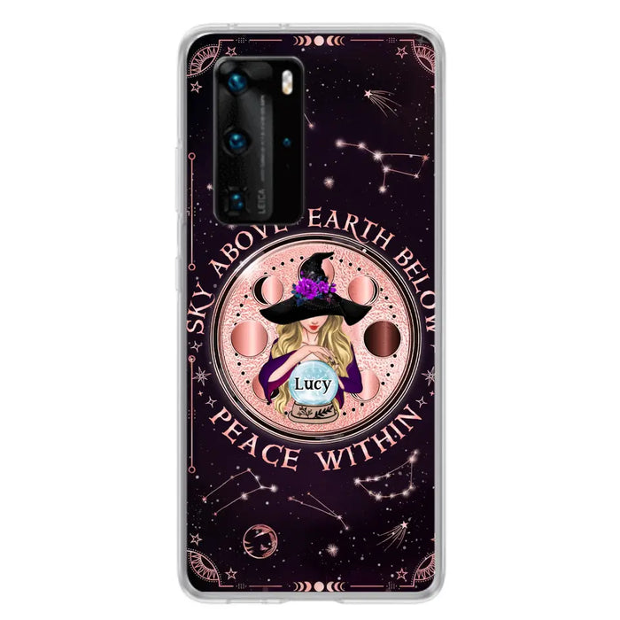 Custom Personalized Witch Phone Case - Gift Idea For Witch Lover - Sky Above Earth Below Peace Within - Case for Xiaomi/ Oppo/ Huawei