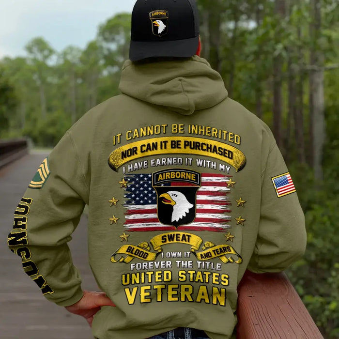 Personalized Veteran All-Over Print Hoodie - Gift Idea For Veteran - I Owned It Forever The Title United States Veteran