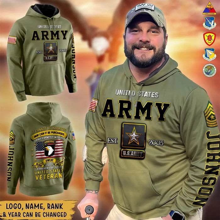 Personalized Veteran All-Over Print Hoodie - Gift Idea For Veteran - I Owned It Forever The Title United States Veteran