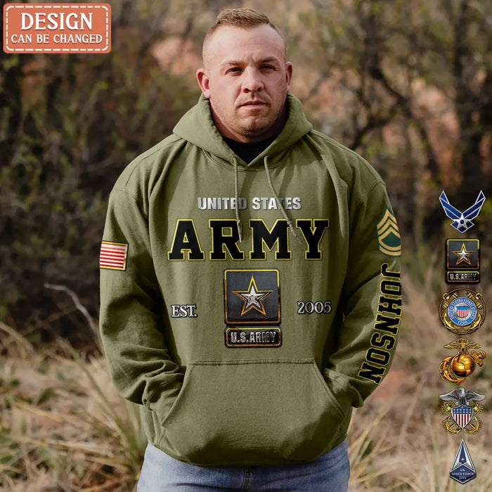 Personalized Veteran All-Over Print Hoodie - Gift Idea For Veteran - I Owned It Forever The Title United States Veteran