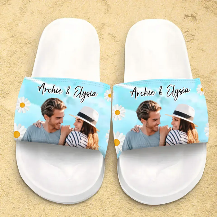 Personalized Couple Sandals - Upload Photo - Gift Idea For Couple