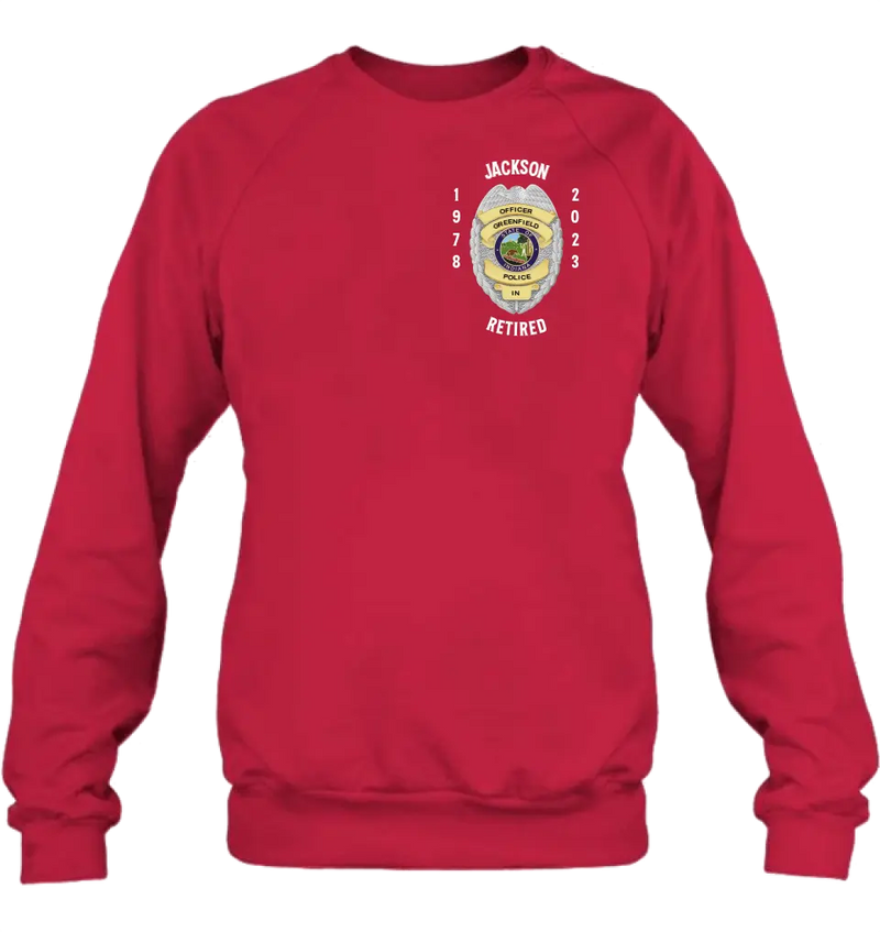 Personalized Retired Police Shirt/Hoodie - Gift Idea For Father/Husband/Police