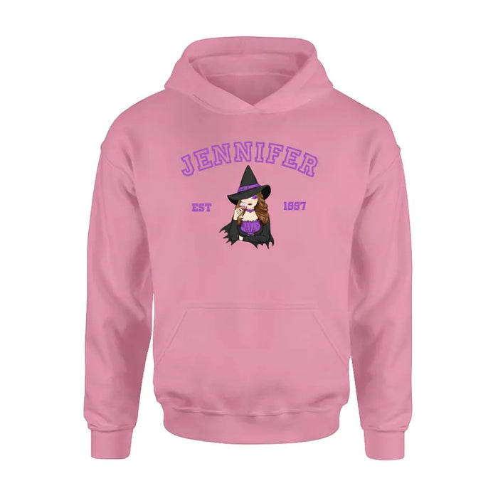 Personalized Witch T-shirt/Long Sleeve/Sweatshirt/Hoodie - Custom Name - Halloween Gift Idea For Witch/Bestie
