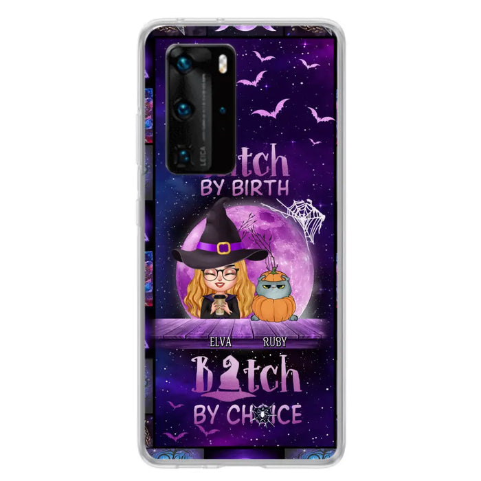 Personalized Witch Phone Case - Gift Idea For Witch/ Dog/Cat Lover - Up to 4 Pets - Witch By Birth - Case For Xiaomi/Oppo/Huawei