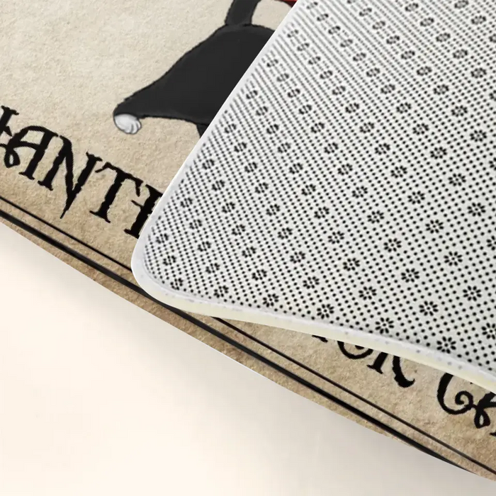 Personalized Cat Doormat - Halloween Gift Idea For Cat Lover - Up to 6 Cats - Witch's Kitchen Is Guarded By Enchanted Black Cats