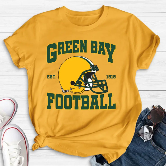 Personalized Green Bay Football T-shirt - Gift Idea For Sports Lover