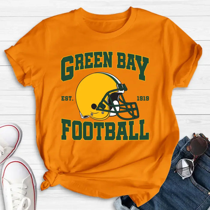Personalized Green Bay Football T-shirt - Gift Idea For Sports Lover