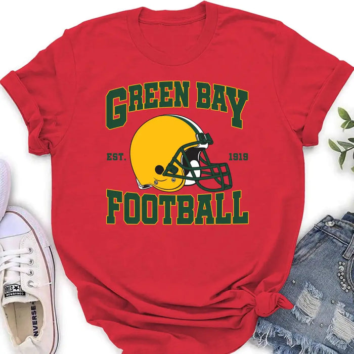 Personalized Green Bay Football T-shirt - Gift Idea For Sports Lover