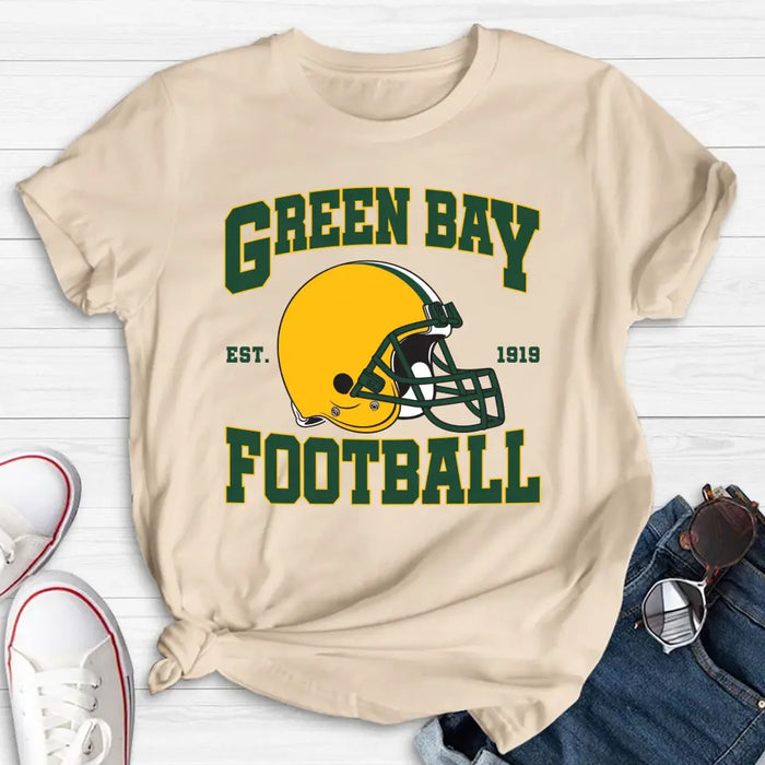 Personalized Green Bay Football T-shirt - Gift Idea For Sports Lover