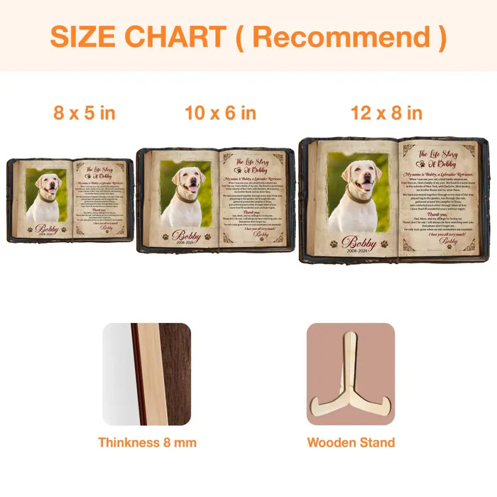 Personalized The Life Story Of Dog 2 Layered Wooden Art - Custom Dog's Story And Photo - Memorial Gift Idea For Dog Lover