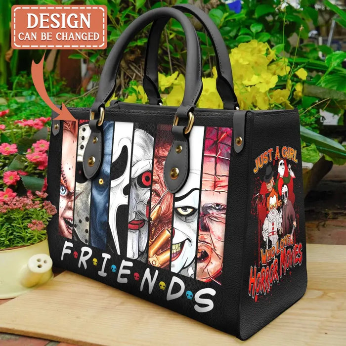 Personalized Horror Characters PU Leather Handbag with Long Straps - Gift Idea For Halloween