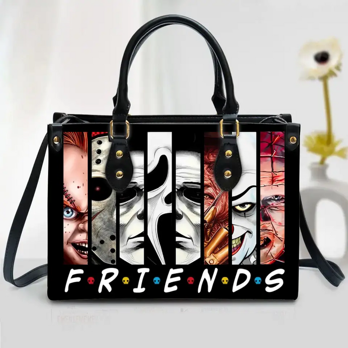 Personalized Horror Characters PU Leather Handbag with Long Straps - Gift Idea For Halloween