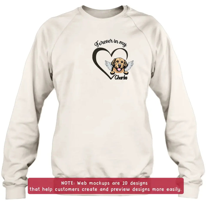 Personalized Dog Embroidered T-shirt/Sweater/Hoodie - Memorial Gift Idea For Dog Lover - Forever In My