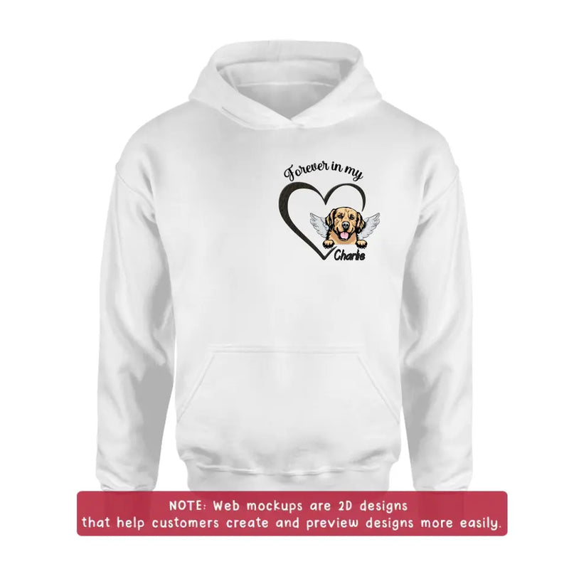 Personalized Dog Embroidered T-shirt/Sweater/Hoodie - Memorial Gift Idea For Dog Lover - Forever In My