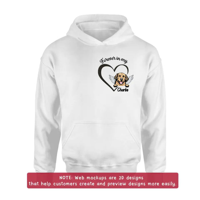 Personalized Dog Embroidered T-shirt/Sweater/Hoodie - Memorial Gift Idea For Dog Lover - Forever In My