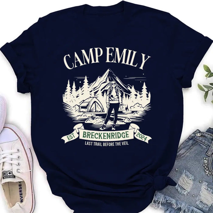Personalized Camping Vintage T-shirt - Upload Photo - Gift Idea For Camping Lover