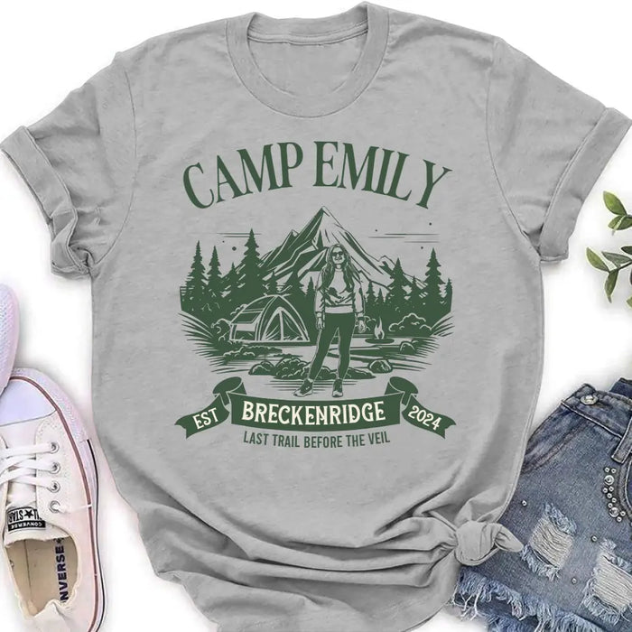 Personalized Camping Vintage T-shirt - Upload Photo - Gift Idea For Camping Lover